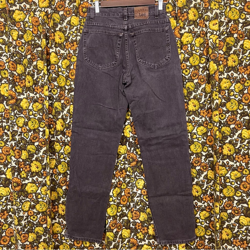 Vintage Riveted Lee 90s Grunge Brown High Rise Jeans Size 26 - Picture 2 of 4